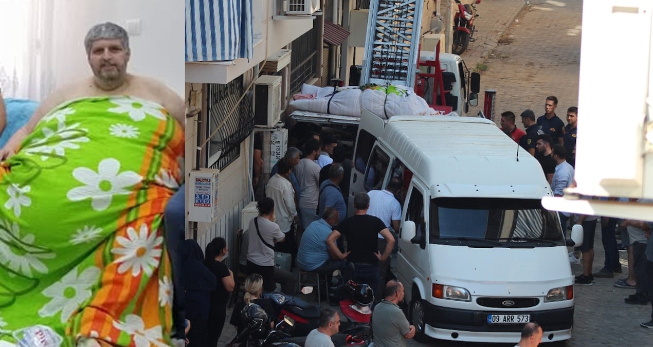 310 kiloydu! Barış’ın cenazesi eşya taşıma asansörüyle evden çıkarıldı