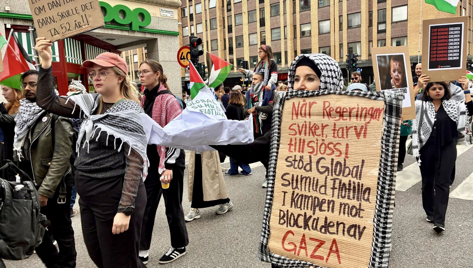 İsveç’te Gazze protestosu