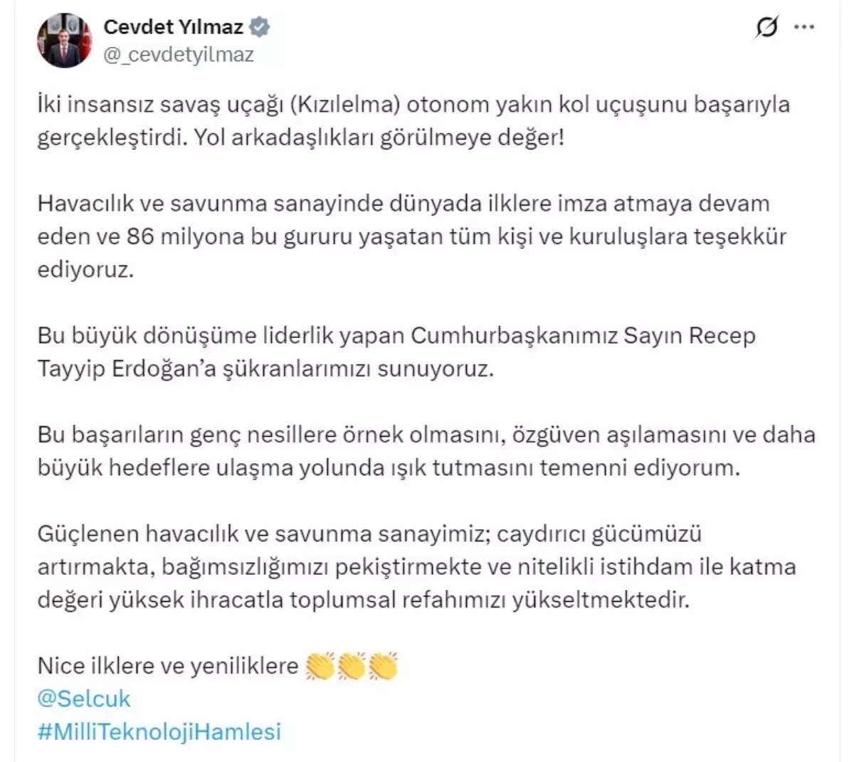 Türkiye’nin İki İnsansız Savaş Uçağından Başarılı Uçuş